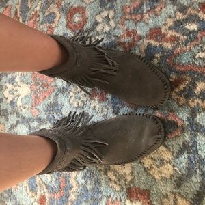 Minnetonka Moccasin Fringe Booties